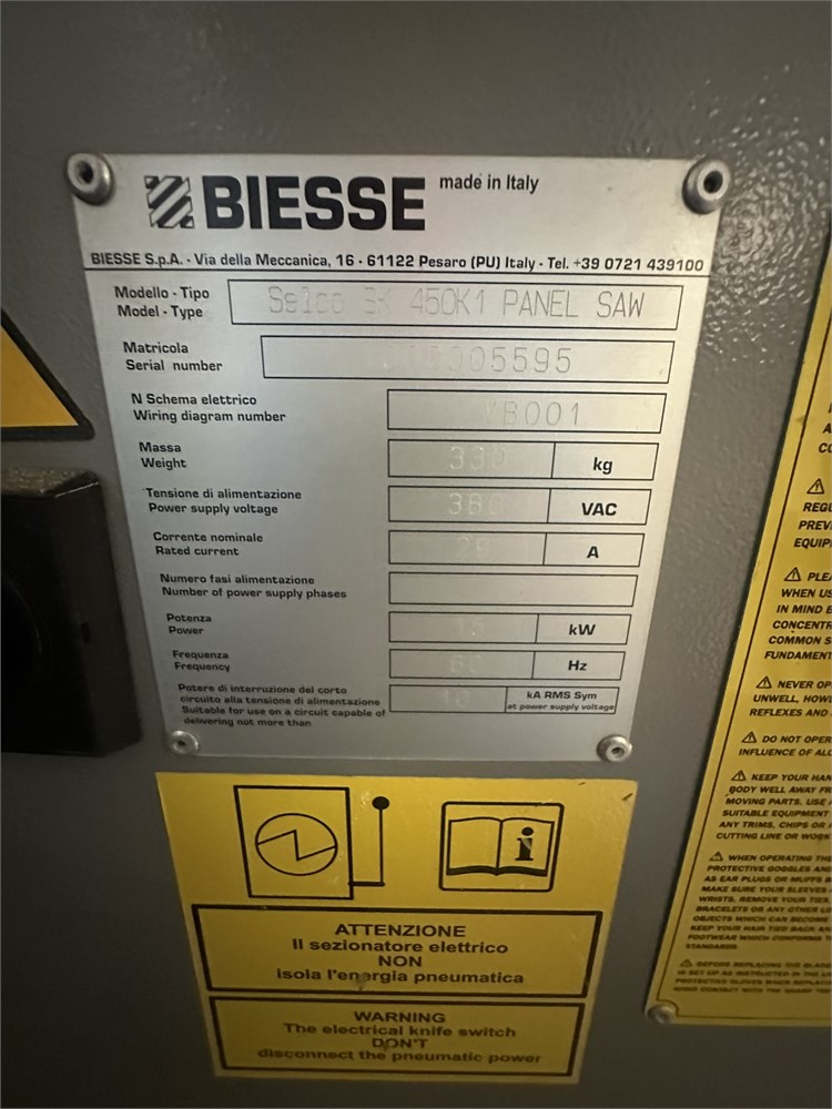 Biesse “Selco SK 450K1” Panel Saw - Image 26