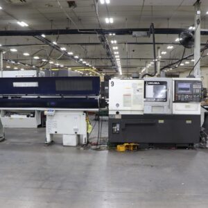 2019 OKUMA GENOS L3000-E CNC TURNING CENTER, PATRIOT 551 BAR FEEDER