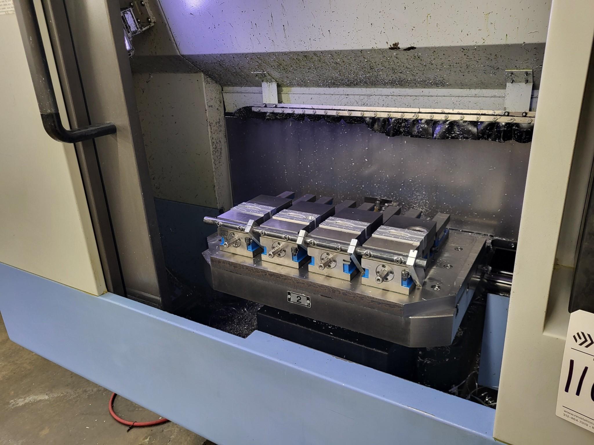 2012 DOOSAN DT 360D 40 TAPER CNC DUAL PALLET DRILL AND TAP, WITH 8 KURT VISES - Image 6