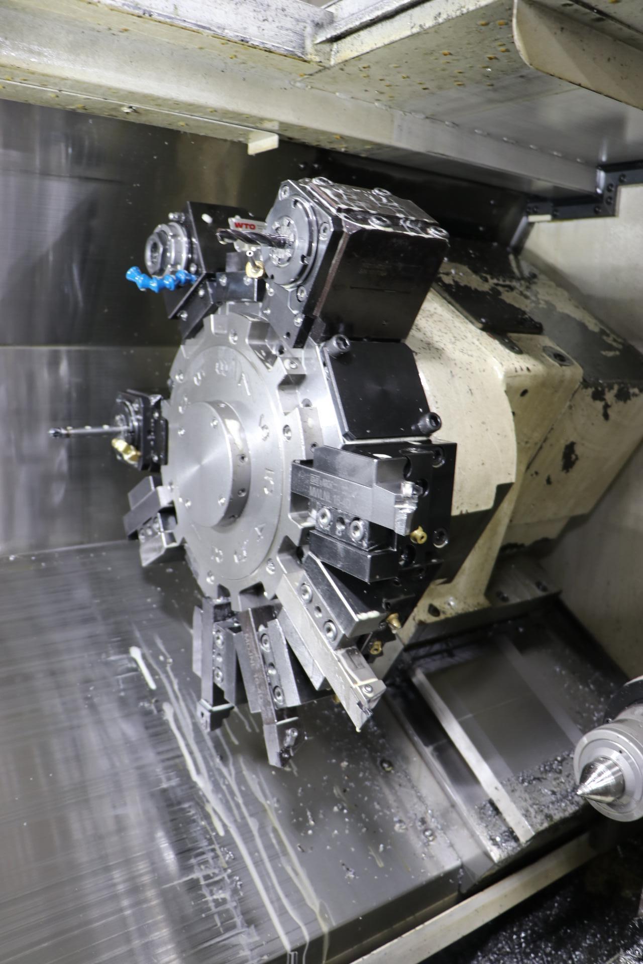 2019 OKUMA GENOS L3000-E CNC TURNING CENTER, PATRIOT 551 BAR FEEDER - Image 9