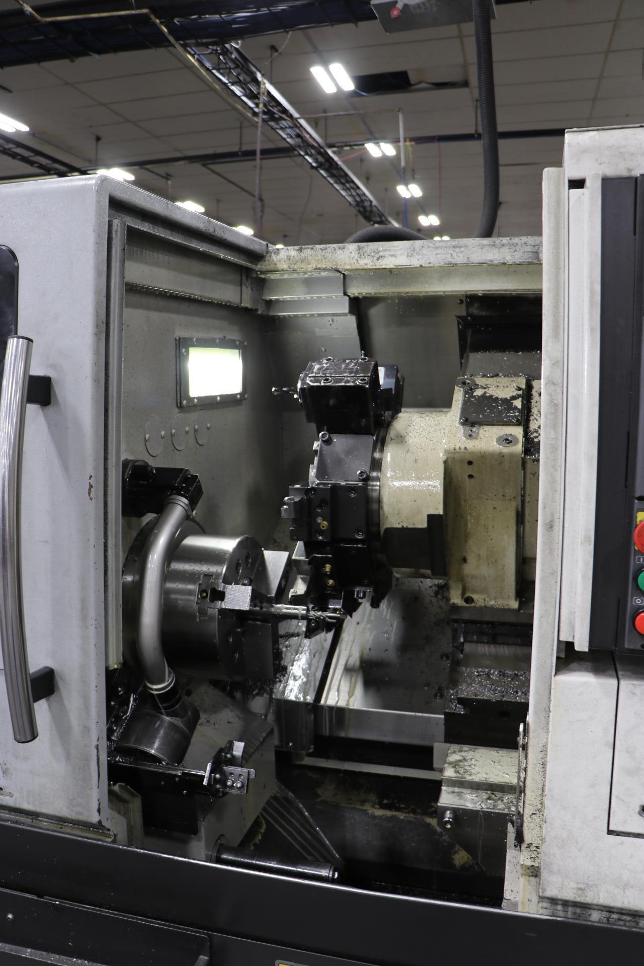 2019 OKUMA GENOS L3000-E CNC TURNING CENTER, PATRIOT 551 BAR FEEDER - Image 8