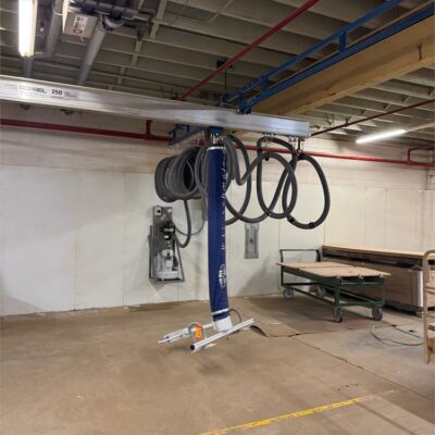 Schmalz “Jumbo Ergo” Vacuum lift and Gorbel Bridge Crane
