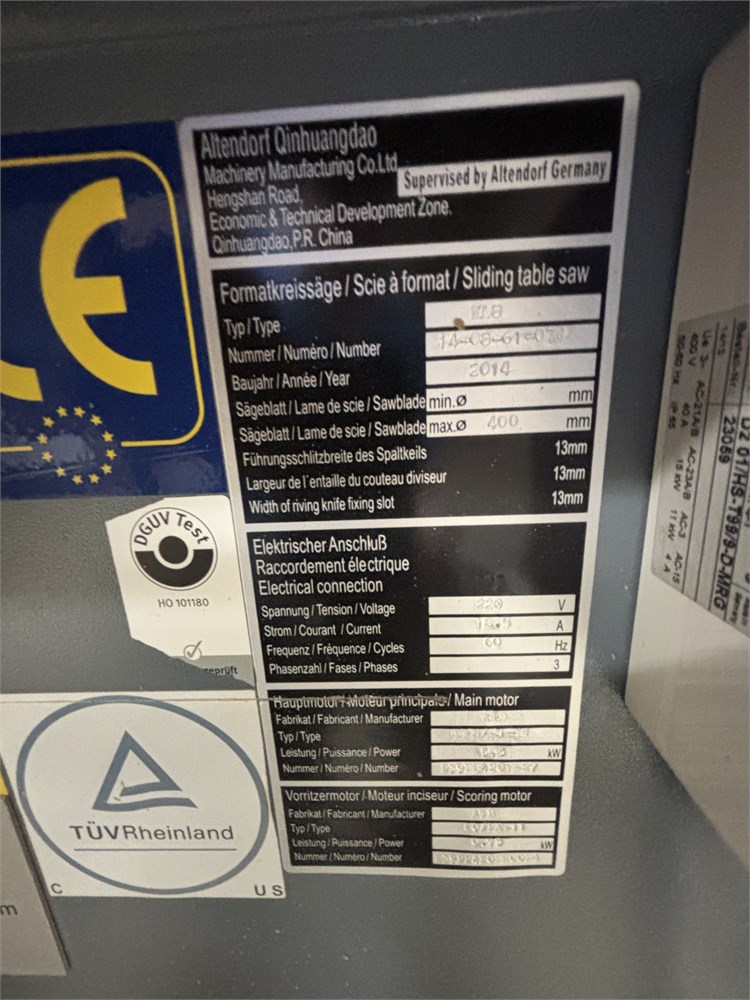 Altendorf “WA8” Sliding Table Saw - Image 36