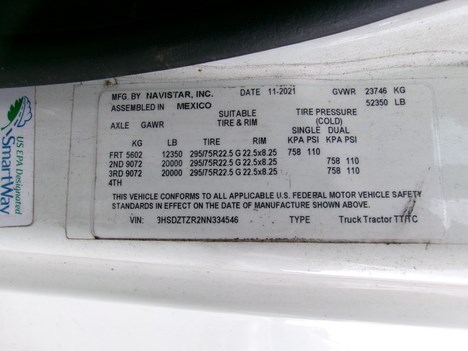 International “LT625” Sleeper Cab (2022) - Image 23