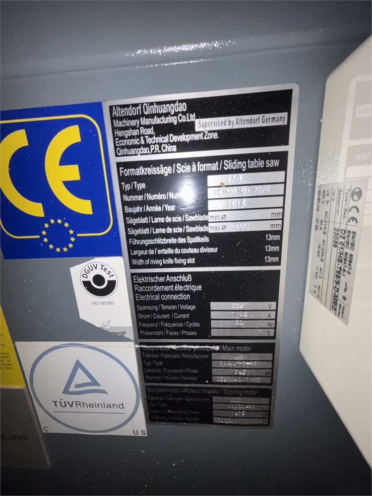 Altendorf “WA8” Sliding Table Saw - Image 37