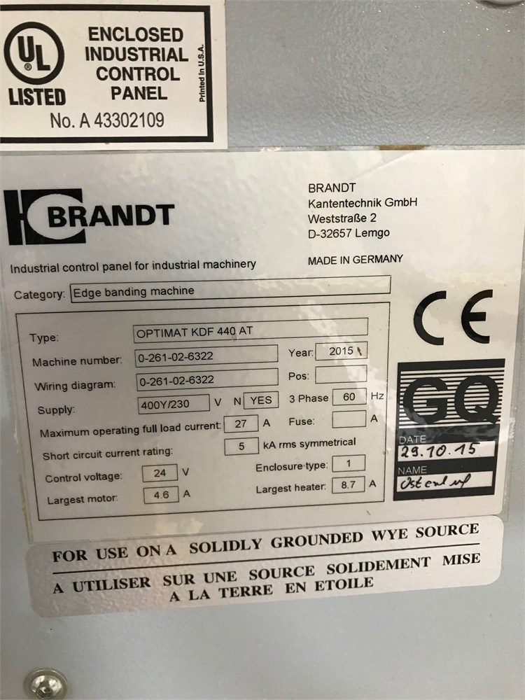 Brandt “KDF 440 AT” Edgebander - Image 13
